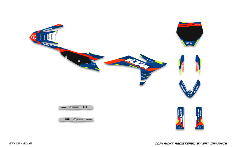 KTM 3 BLUE graphics colorway preview