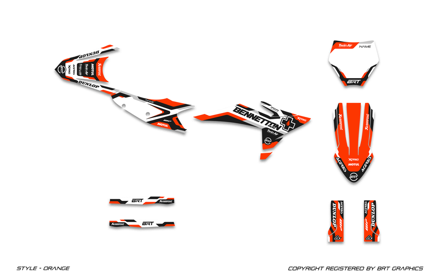 KTM 7 ORANGE graphics colorway preview