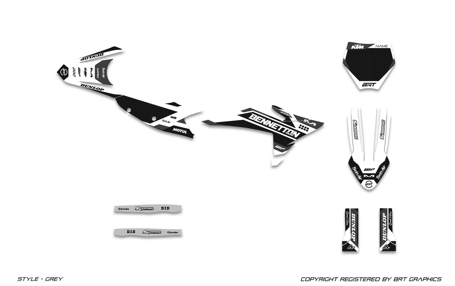 KTM 8 GREY graphics colorway preview