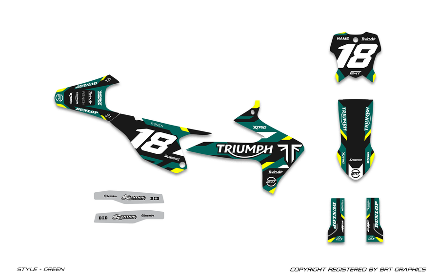 TRIUMPH 2 GREEN graphics colorway preview