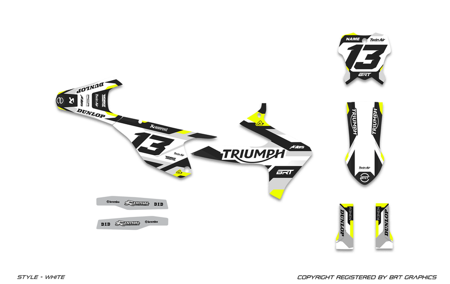 TRIUMPH 3 WHITE graphics colorway preview