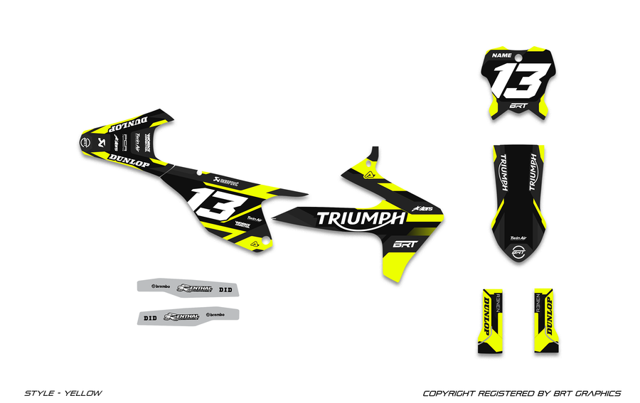 TRIUMPH 3 YELLOW graphics colorway preview