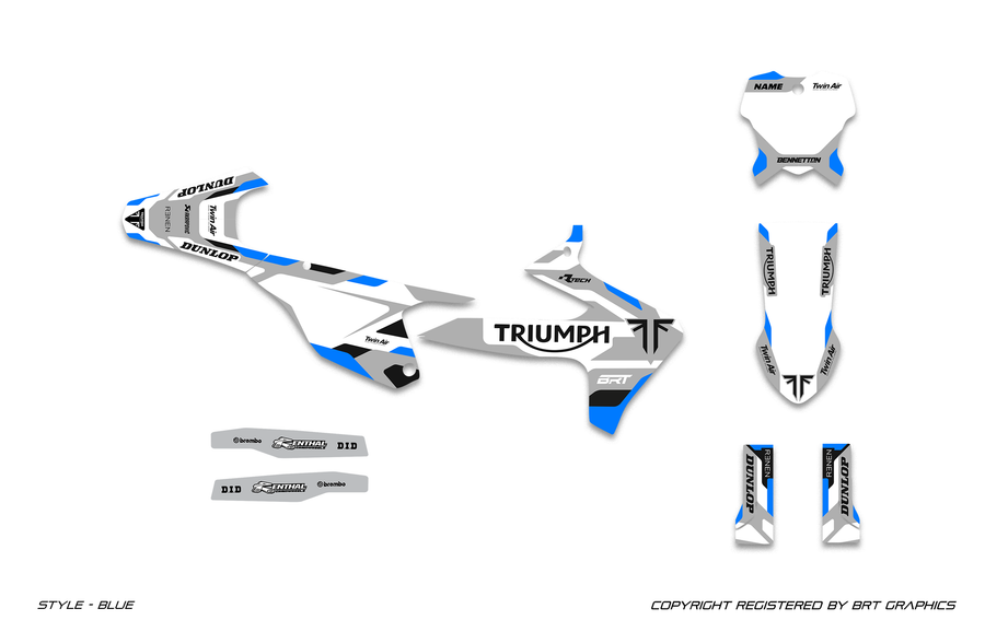 TRIUMPH 4 BLUE graphics colorway preview