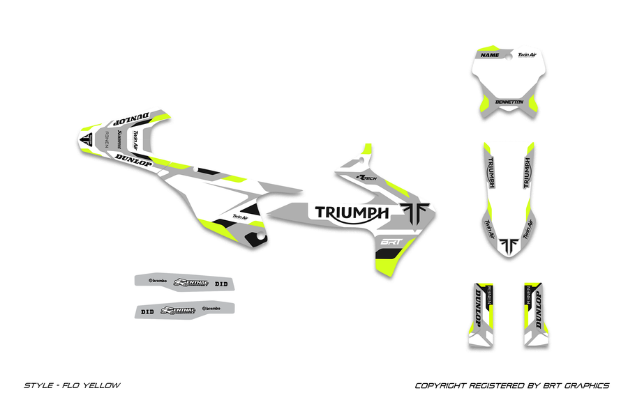 TRIUMPH 4 FLO YELLOW graphics colorway preview